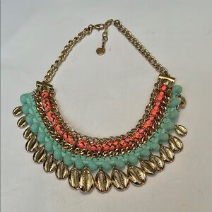 Lilly Pulitzer Sparking Sands Beaded Gold Shell Necklace